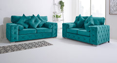 Milton 3+2 Fullback + Bolster / Buttoned Cushions